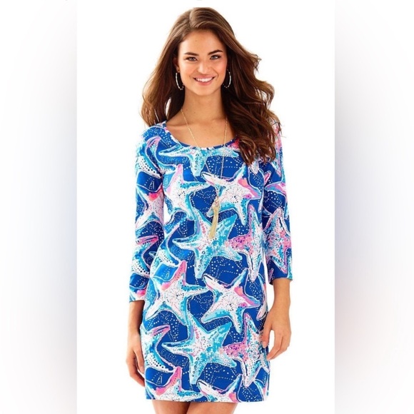 Lilly Pulitzer Indigo Sea Star Struck Beacon Dress - Size Medium - Picture 5 of 10